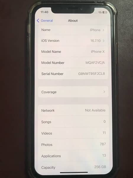 Iphone x 256gb Non pta 10/10 hai 1