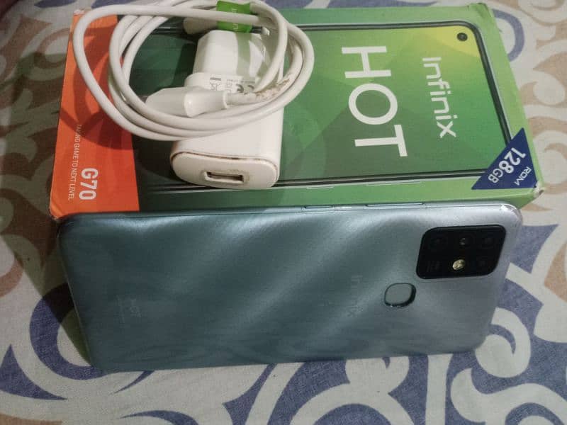 infinix Hot 10 4gbRem 128gbmemory Good Condition Mobile 5200mAhBattery 0