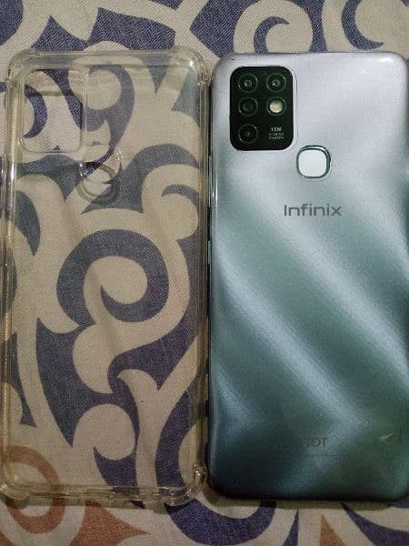 infinix Hot 10 4gbRem 128gbmemory Good Condition Mobile 5200mAhBattery 6