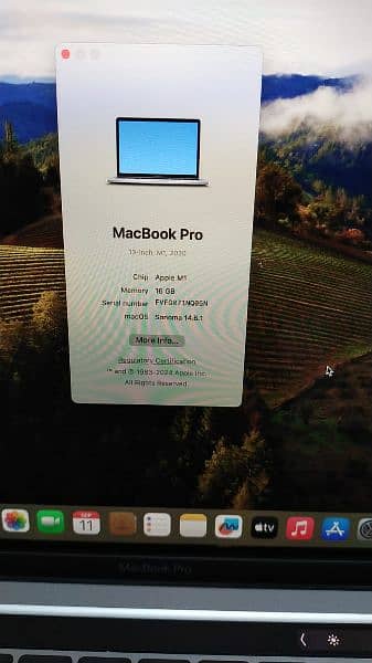 Apple Macbook pro M1 chip 2020 13 inch lush condition for sale 2