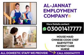 Maids / House Maids / cook / House chef / Baby Sitter maid available