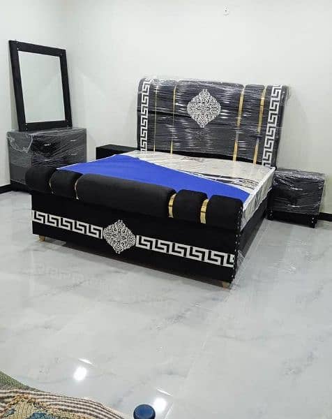 Fancy Cushioned Double Bed With 4 years + Warranty 8