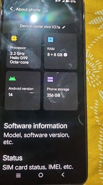 vivo v27e 10/9 condition charger with box bilkul ok ha     03066000121 2