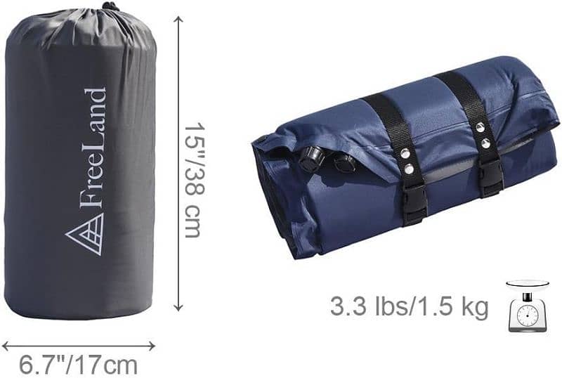 Freeland Camping Sleeping Pad Self Inflating with Attached Pillow 1