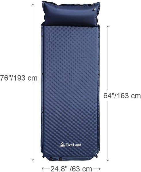 Freeland Camping Sleeping Pad Self Inflating with Attached Pillow 3