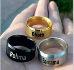 2 PCS SET OF CUSTOMIZED NAME RING