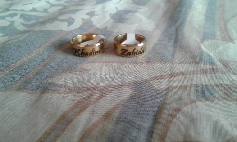 2 PCS SET OF CUSTOMIZED NAME RING 4