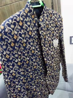 prince coat new design jet blue embroidery