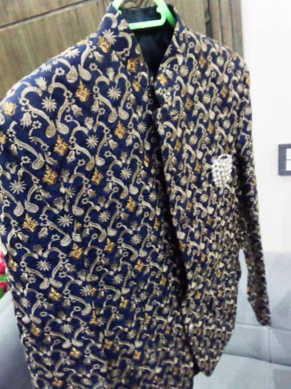 prince coat new design jet blue embroidery 0