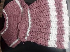 cute pink and white sweater for