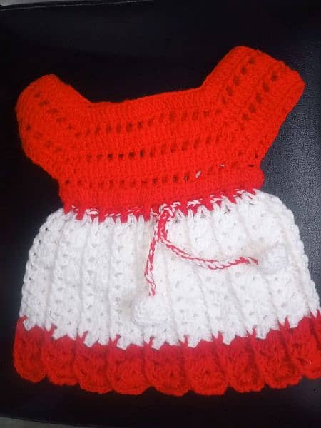 red and white frock 1