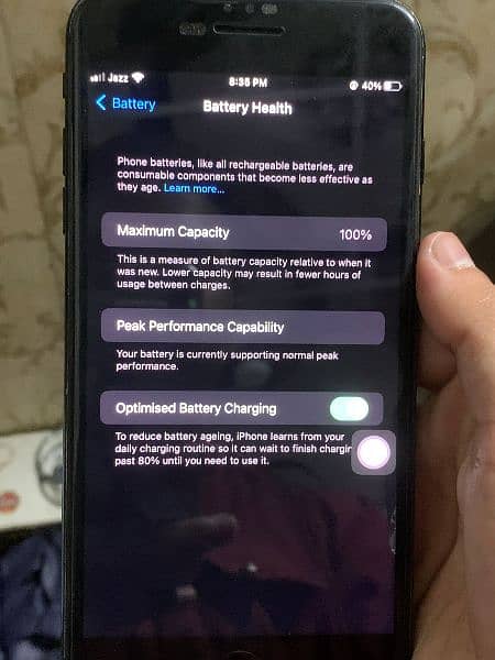 iphone 7plus 128 gb pta approved 100% battery health 2