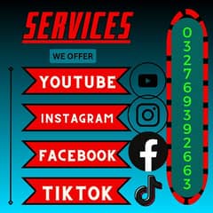 youtube subscribers  instagram followers tiktok  likes  Facebook views 0