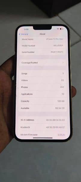 I phone 13 paro max in lush condition non pta LL modal 4