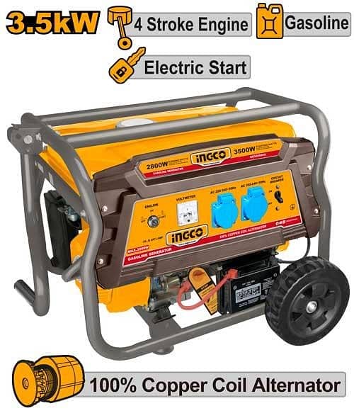 INGCO 3.5Kva Gasoline generator (GE35006ES) 3