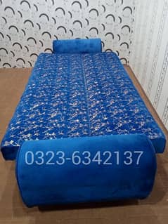 Sofa Combed New Blue Print Velvet Fabric | Sofa Cum Bed Sofa Set