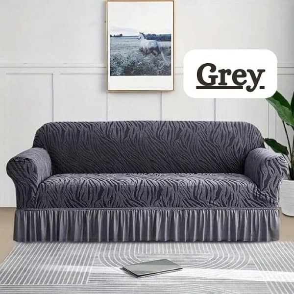 sofa covers | Zebra style covers | stretchable velvet sofa covers 0