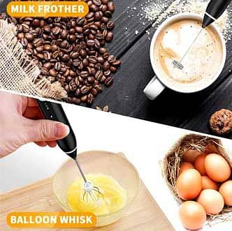 2 in 1 Electric Rechargeable Coffee Beater and Milk Frother 1