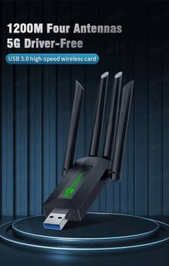 1200Mbps WiFi USB Adapter Dual Band 2.4G+5Ghz Wi-Fi Dongle 4 Antenna