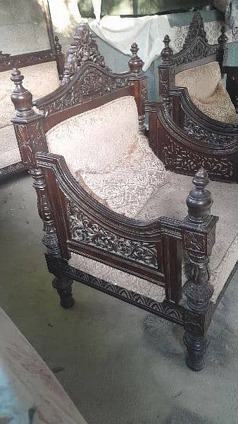 chiniote/ shesham/ 5 seater / wooden sofa set 4