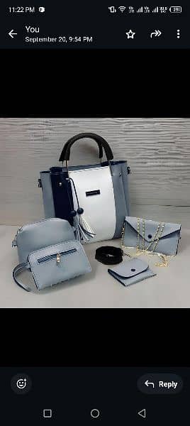 Beautiful trending 5 PCs Leather Handbag. Free delivery 6