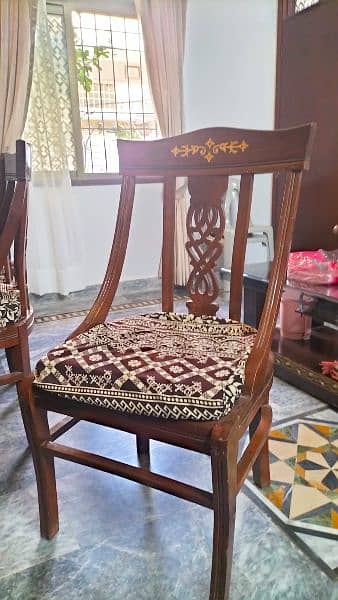 brown colour wooden dining table large size 1