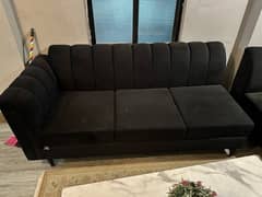 L Shapped Molty Foam ( Black Velvet Sofa)