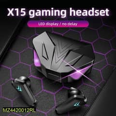 X15 Ear buds TWS Gaming Earbud, Black