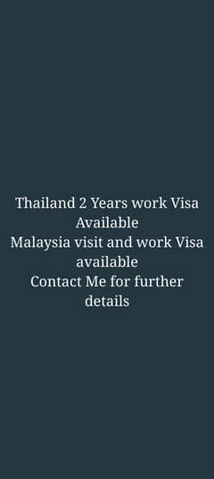 Thailand And Malaysia Visa No advance payment