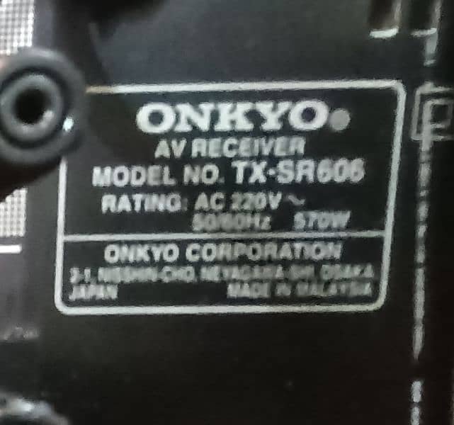 Onkyo Amplifier tx sr 606 11