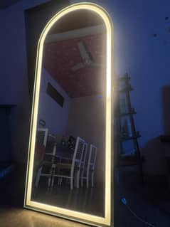 Room Mirror With Lights(3shades)-Made With PVC Sheet 6Ft x2.5ft