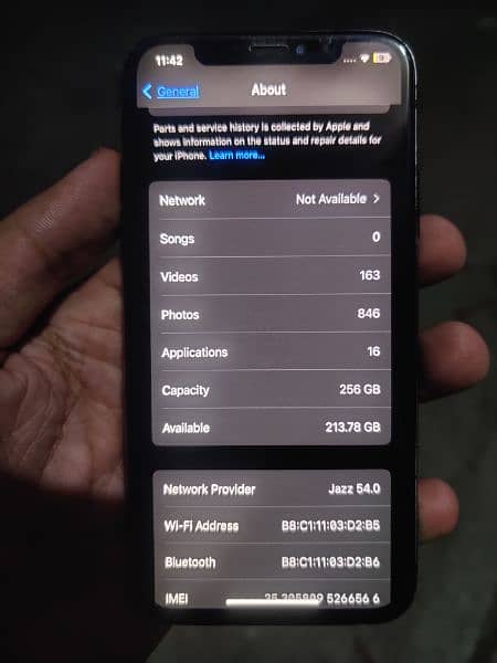 iphone x , 256 gb , non pta , all ok only face id issue 7