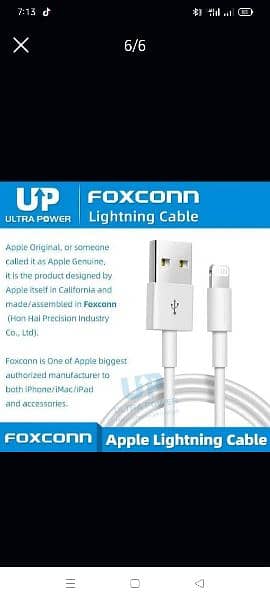 Foxconn Lighting cable for Apple iphone 5