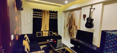 1 Bedroom VIP Full furnish flat per day available in Bahria town Lahore