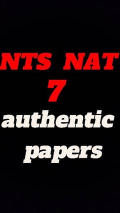 NTS NAT authentic past papers (7 papers)