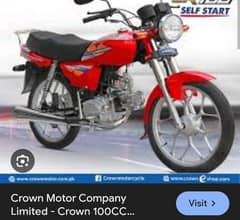 crown bike 100cc for sale