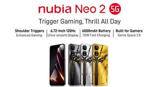 GRAND DEAL ZTE NUBIA NEO 2 5G 8+8 16GB/256GB BOX PACK 1 YR WARRANTY