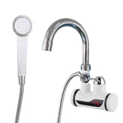 Instant Water Heater Tap with Shower, White