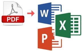 I will convert word to pdf, excel to pdf, pdf to PowerPoint