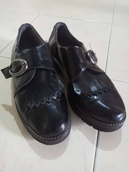 High quality leather school shoes for girl 0