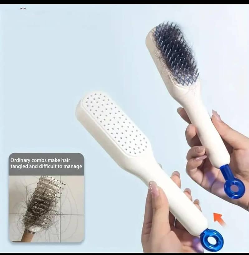 Self Cleaning hair comb 2