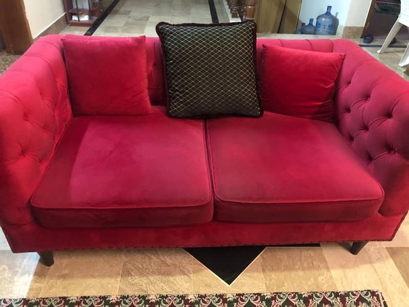 7 seater velvet sofa set 2