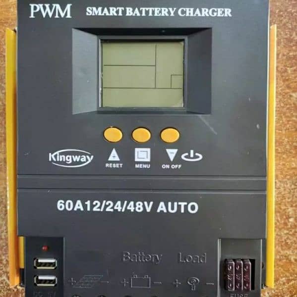 60A PWM MPPT HYBRID solar INVERTER l  power controller 2x Auto Battery 14