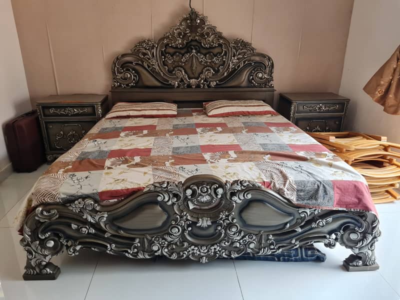 Bed set original sheesham wood antique like new 4