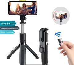 selfie stick with led light mini tripod stand