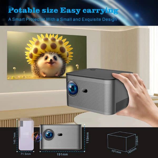 HY350 ANDROID 11.0V SMART PROJECTOR 2GB+32GB DUAL 1080P WIFI 580 ANSI 6