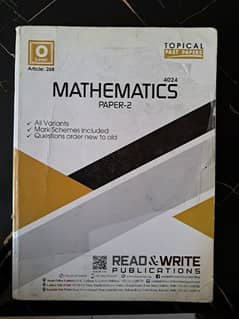 Read and Write past papers Mathematics 4024