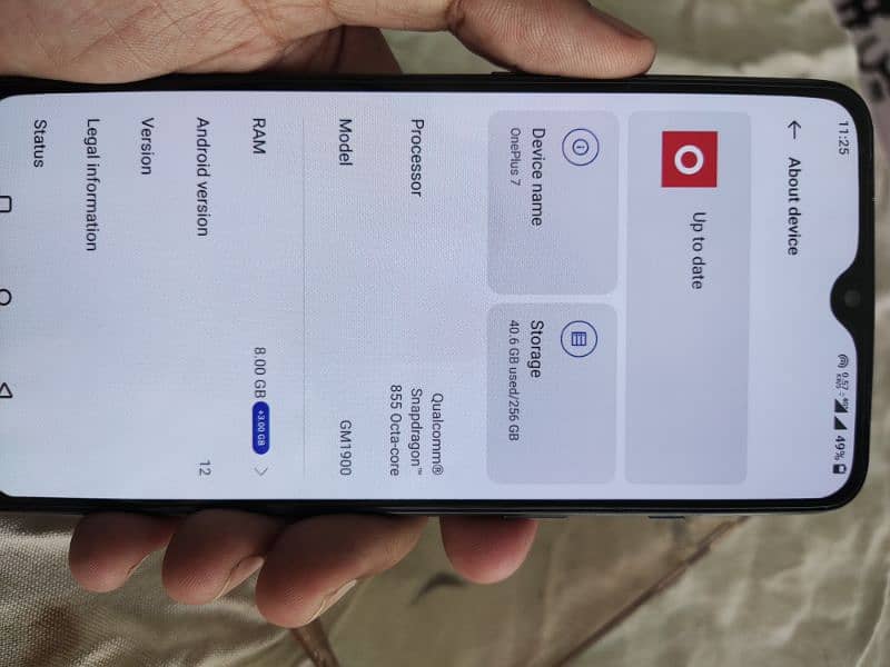 I want to sell OnePlus 7 8+5 ram 256 GB 9