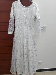 white net maxi with dupatta