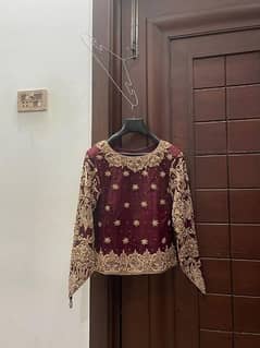 Stunning Maroon Pakistani Bridal Lehenga for Sale